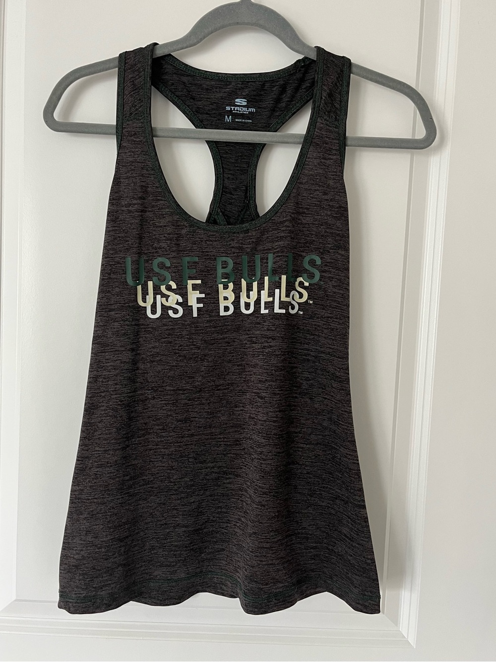 USF University of South Florida Dark Gray Racerback Medium Athletic Tank